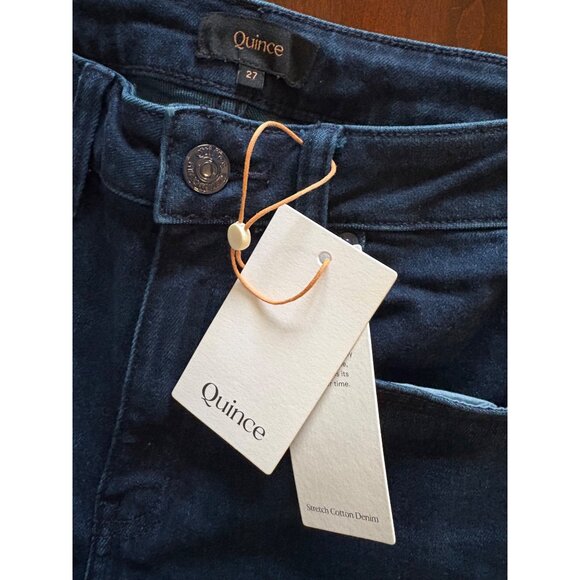 Quince NWT Bella Stretch Wide Leg Jeans in Deep Sea Blue Size 27 - Picture 4 of 12